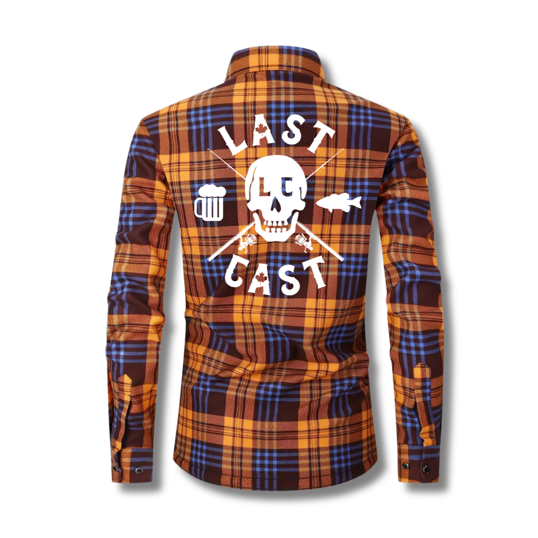 Sippin’ N Lippin’ Fleece Plaid - Orange