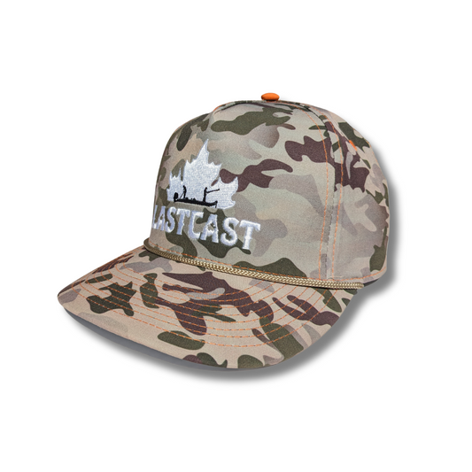 rope hat with canada leaf logo in a rattler camo colour